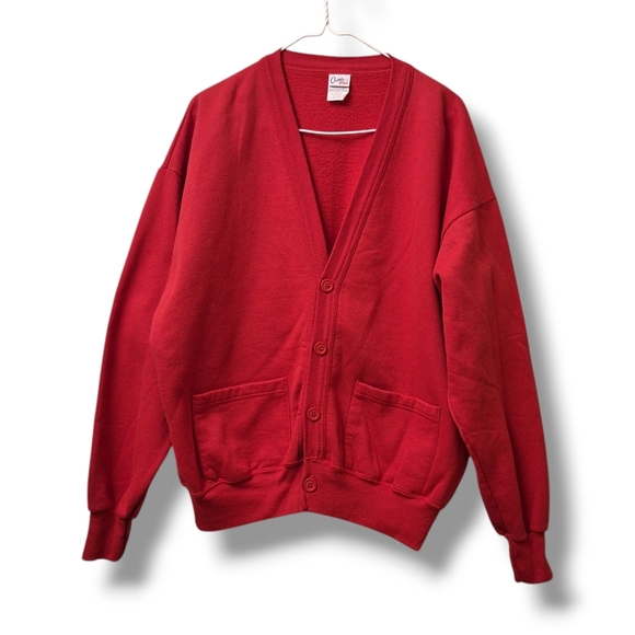 Vintage Quitman USA Cardigan Sweatshirt Sweater Fleece OSFA One size fits all - Picture 1 of 4